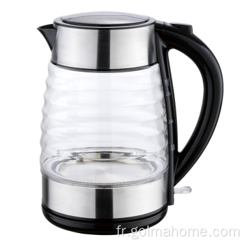 Indicateur LED de bouilloire Speed-Boil Bouilloire à eau de 1,7 L Bouilloire à thé électrique en verre SANS BPA
